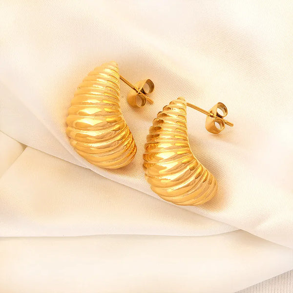 Gold-Plated Half Hoop Earring
