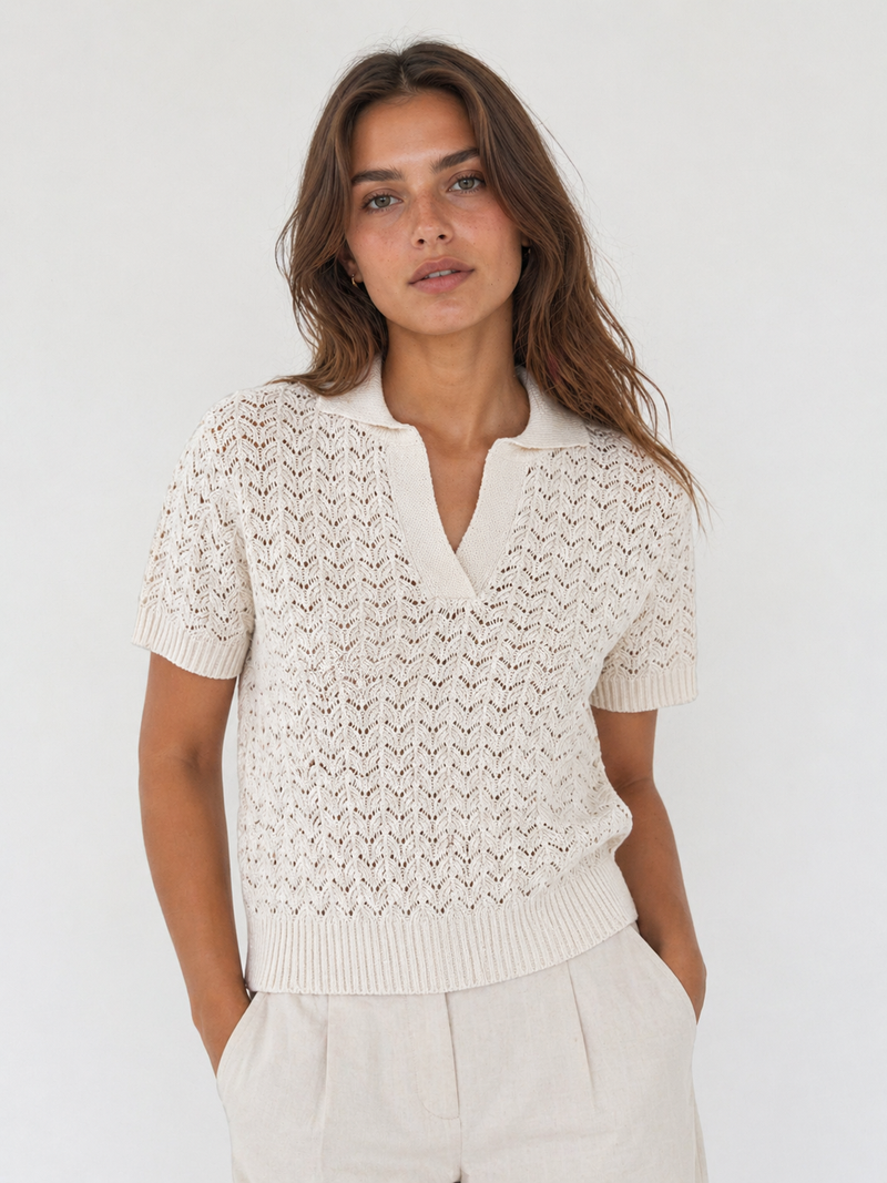 Blusa Polo Tejida