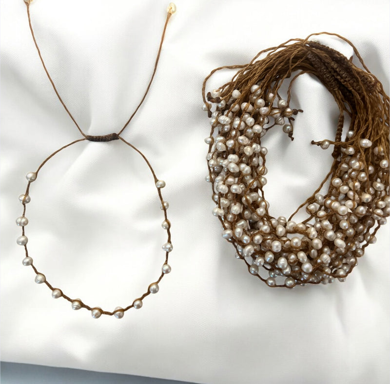 Pulsera Ajustable Perlas