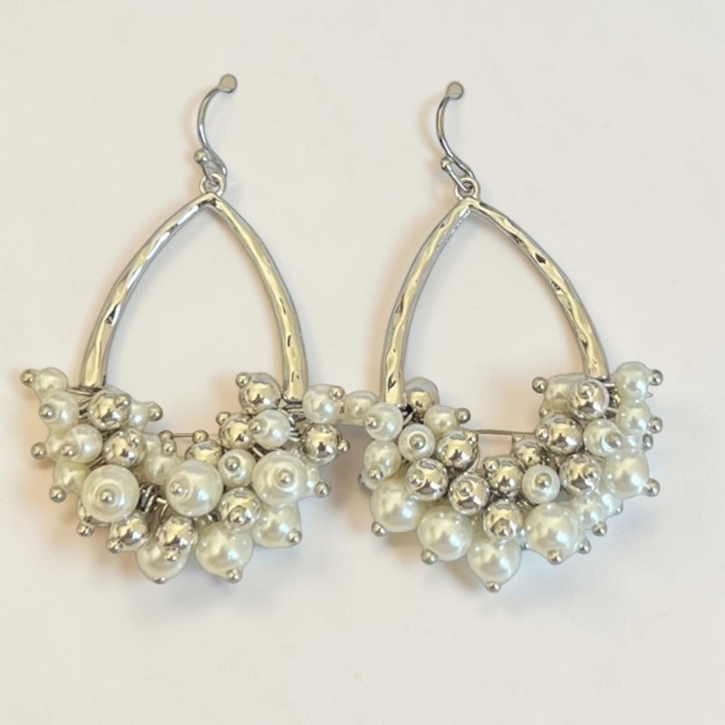 Pendientes perla & cristales