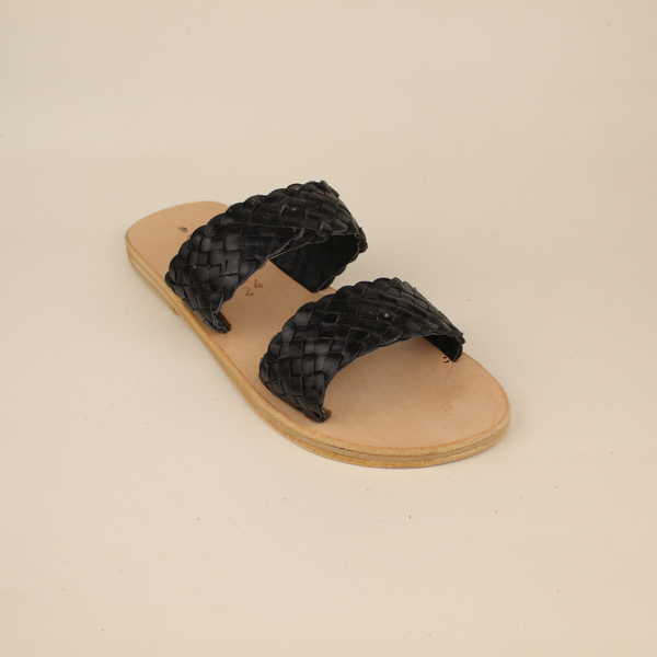 Black Braided Sandal