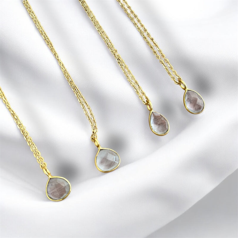 Beveled Quartz Necklace