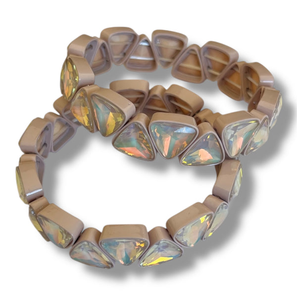 Gemstone Triangle Bracelet