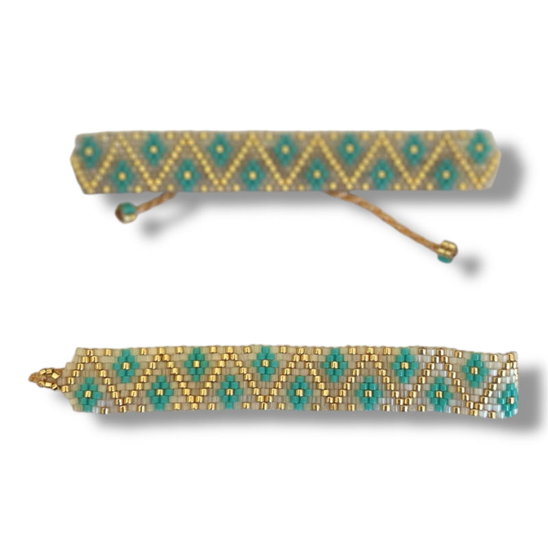 Brazalete Huichol Zig Zag L