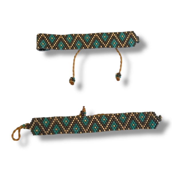 Brazalete Huichol Zig Zag L