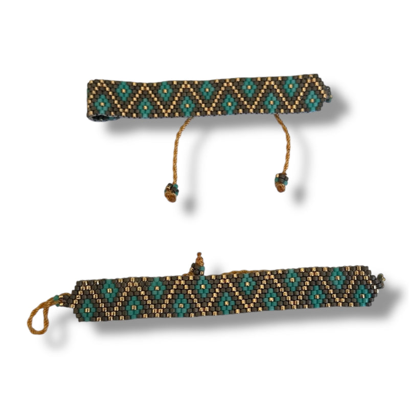 Brazalete Huichol Zig Zag L