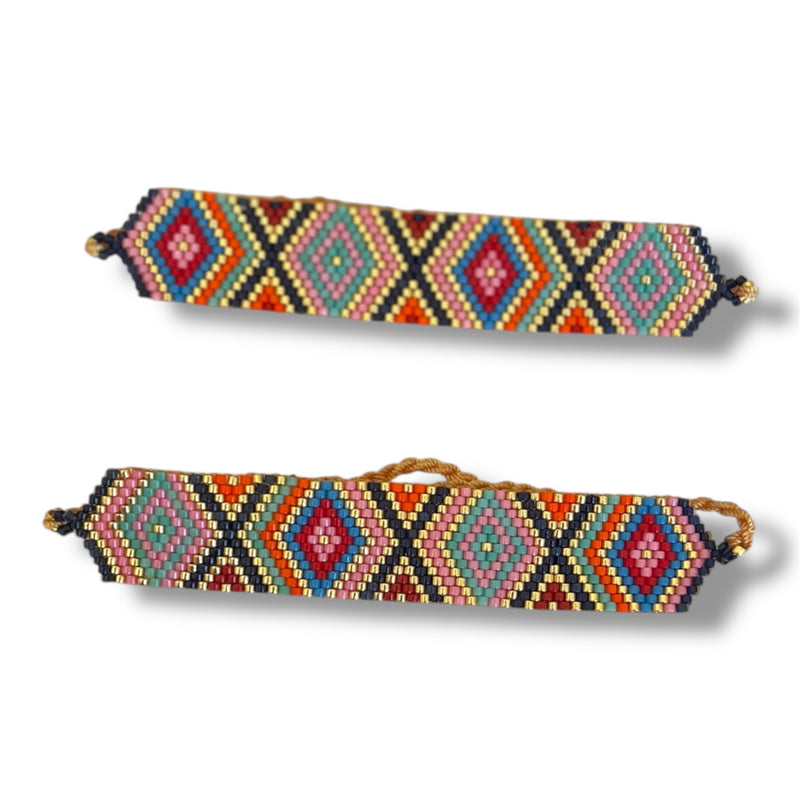 Brazalete Huichol Rombo M
