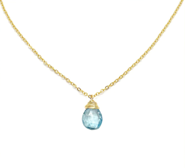 Collar gota mineral
