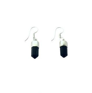 Pendiente Plata + Punta Cuarzo