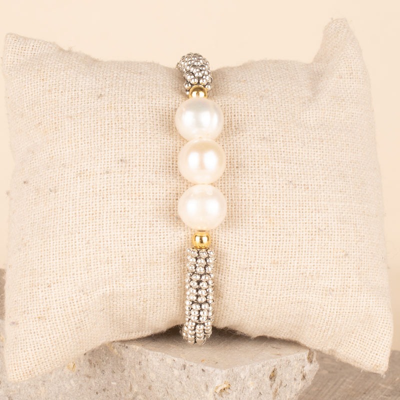 Pulsera Perla Pewter