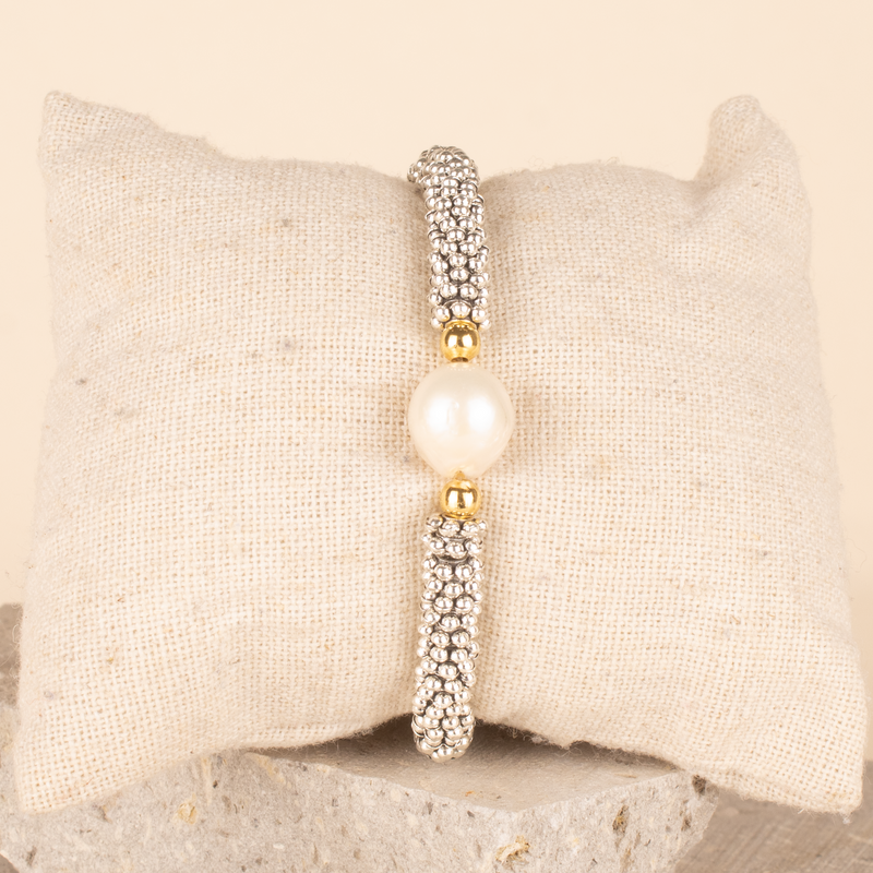 Pulsera Perla Pewter