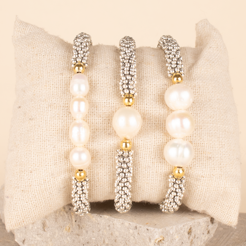 Pulsera Perla Pewter